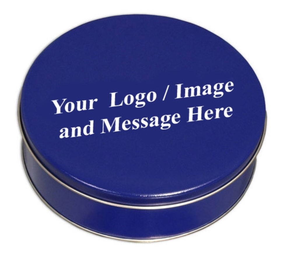 Custom Logo Blue Tin